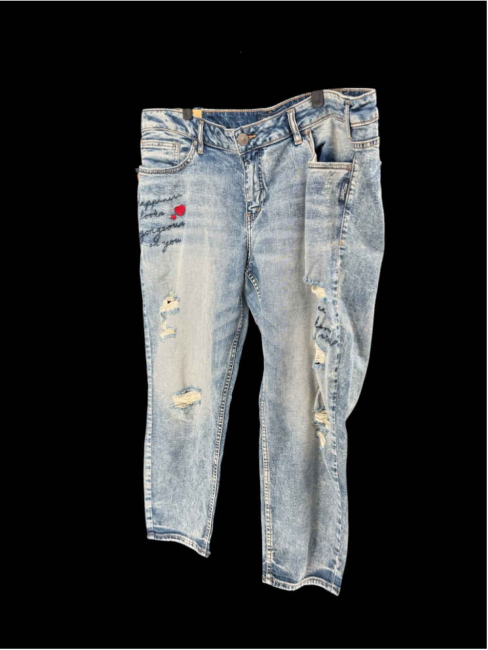 Women's Silver Jeans Co. Elyse Slim Crop Jeans Size 18 Blue